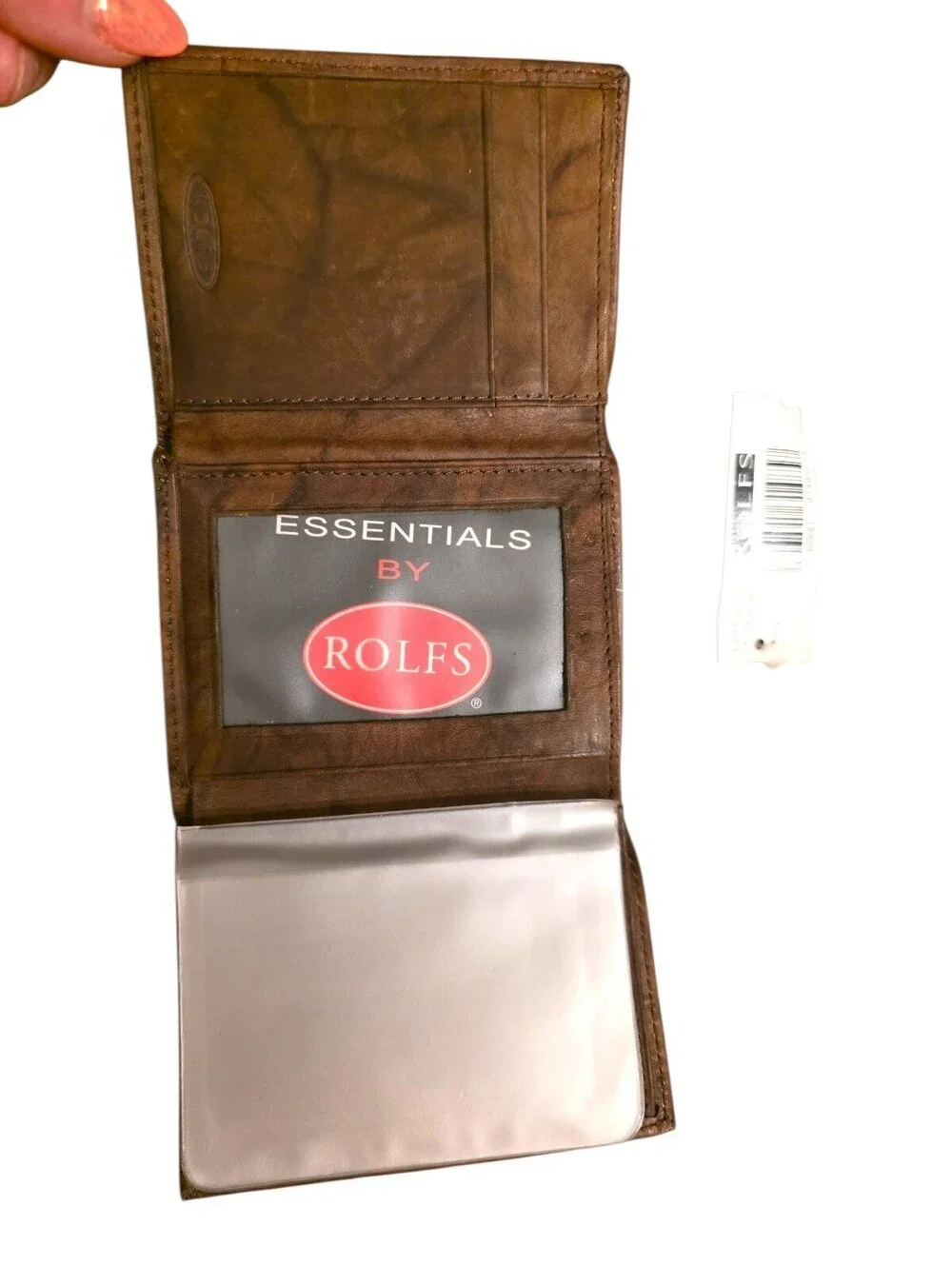 NWT ROLFS Brown Leather Men's Wallet Organizer Brown Valet Leather